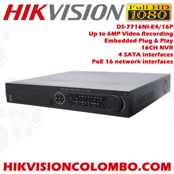 Hikvision-DS-7716NI-E4-16P-Embedded-Plug-&-Play-16-channel-NVR-Network-Video-Recorder-best-srilanka
