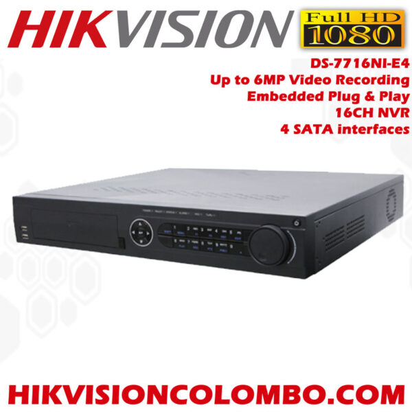 Hikvision-DS-7716NI-E4-Embedded-Plug-&-Play-16-channel-NVR-Network-Video-Recorder-Sale-in-Sri-Lanka-best