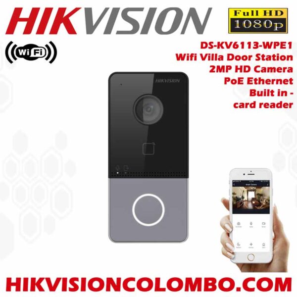 Hikvision DS-KV6113-WPE1 Best Wireless Video Door Phone System in Sri Lanka - Best Deals - Best Price Sri Lanka