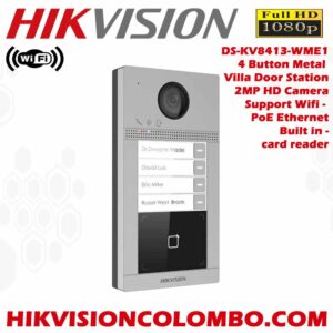Hikvision DS-KV8413-WME1 Wireless 4 Buttons Metal Villa Video Door Station - Best deals - Best Price Sri Lanka