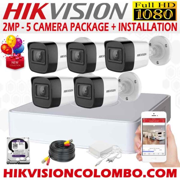 best HIKVISION cctv systems in sri lanka -1080P-5-CAMERA-PACKAGE