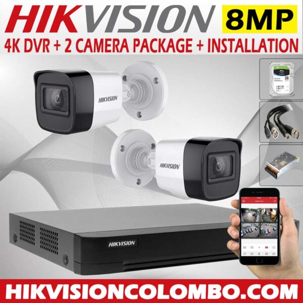 hikvision-4k-DVR-with-8mp-2-cctv-camera--price-with-installation-sri-lanka