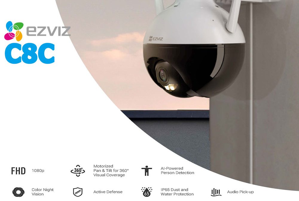 EZVIZ C8C Outdoor Smart Wi-Fi Pan & Tilt 360 Rotatable Home Security Camera