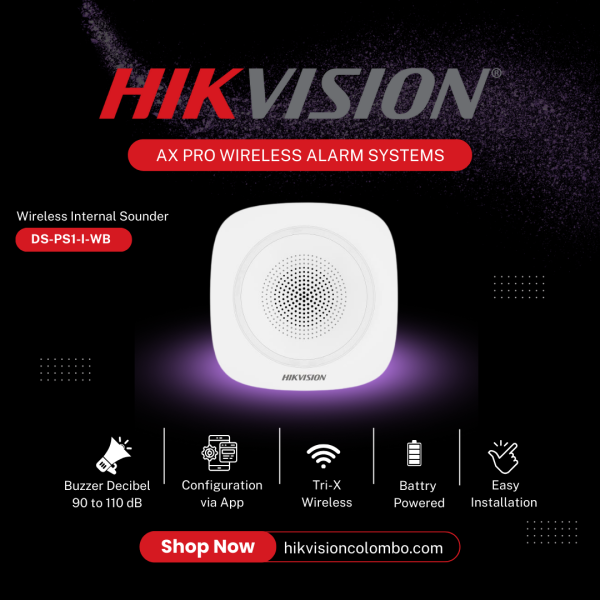 Hikvision DS-PS1-I-WB New Wireless Internal Alarm Sounder Sri Lanka Best Price