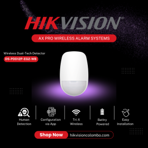 Hikvision Wireless Dual-Tech Detector DS-PDD12P-EG2-WB Sri Lanka