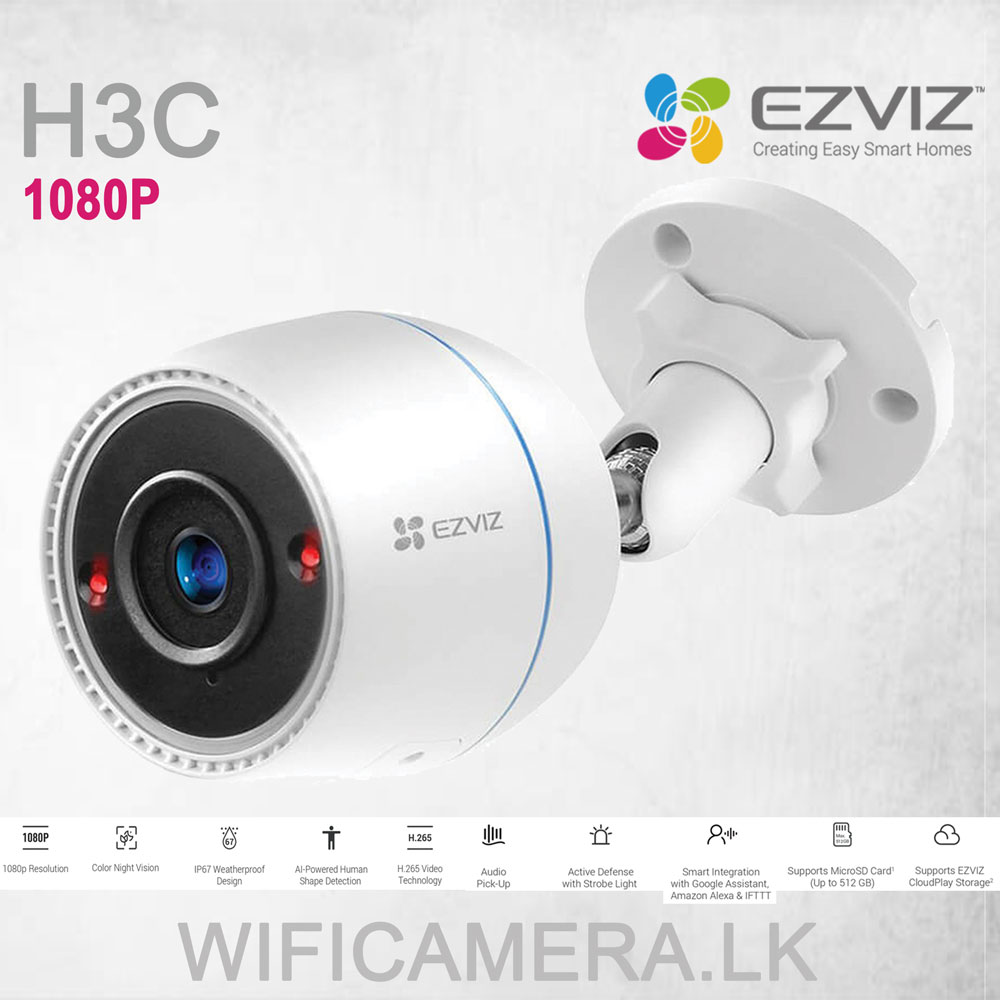 Best Ezviz H3C 1080P Color Wi-Fi Smart Home Security Camera sale in Sri Lanka